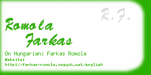 romola farkas business card